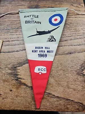 Battle Of Britain Biggin Hill British Caravan Club Pennant 1969 • £9.99
