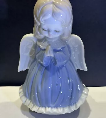 Angel Music Box Rotating Figurine - Made In Japan Vintage - Blue & White - Works • $22.99