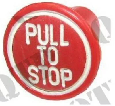 For Massey Ferguson Pull To Stop Red Knob 100/200 Series 135 175 290 375 35 65 • £8.80