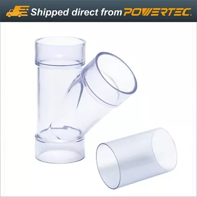 POWERTEC 70320 2-1/2-inch ID Y Fitting W/ Coupler For 2.5 OD Pipe/Connectors • $13.99