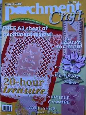 £2.75 • Buy Parchment Craft Magazine August 2006 With A3 Sheet Cat, Fish, Flowers, Butterfly
