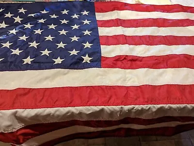 Nyl-Brite Flag Co. 50 Star Flag 34” W X 60” L. 100% Nylon Made USA W/two 2 Clips • $46.75