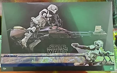 Hot Toys Star Wars Scout Trooper & Speeder Bike 1/6 MMS612 Action Figure Jedi • $449.99