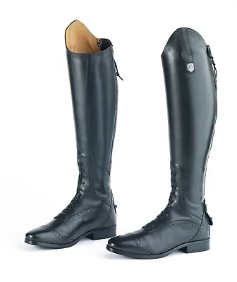 Mountain Horse Men's Superior Field Boots Sz 10 Slim Calf Black NIB • $395