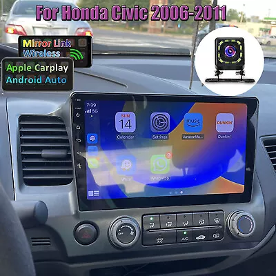 Apple CarPlay For Honda Civic 2006-2011 Android 12.0 Car Stereo Radio GPS WiFi • $129.80