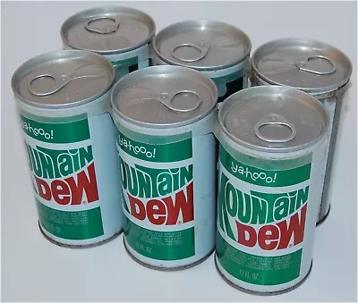 !RARE! Vintage Ya-hooo! Mountain Dew Complete Set Unopened 6-Pack Pull Tab Cans • $51