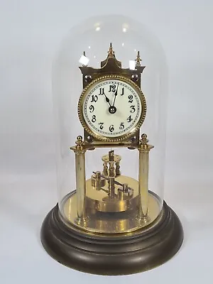 £130 • Buy Anniversary Torsion 400 Day Mantel Clock Under Glass Dome