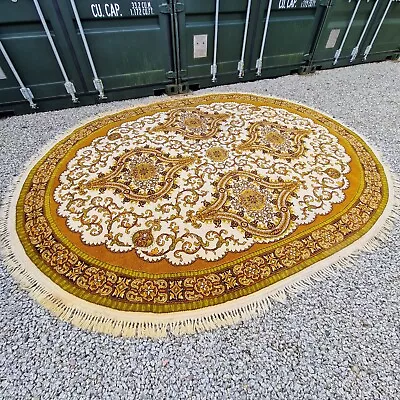 £199.99 • Buy VERY LARGE Oval Vintage Rug Carpet C1960s Retro Mid-Century Boho Wool? 272x360cm