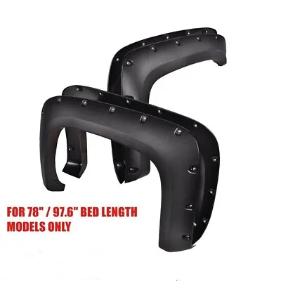 4x Fender Flares Fit For 07-13 Silverado 1500 2500hd Pocket Rivet Bolt-on Style • $81.81