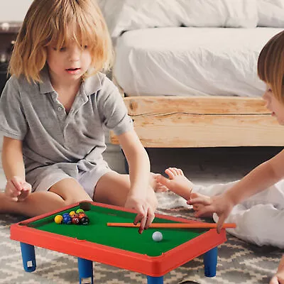 Mini Pool Table Set Tabletop Billiards Game For Whole Family Interaction Toy • $19.97