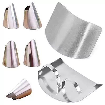 7 PCS Stainless Steel Finger Guard Finger Tips Protector Set Kitchen Safe Ste... • $13.37