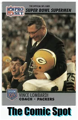 1990-91 Pro Set Super Bowl Xxv Silver ~ Vince Lombardi #28 ~ Packers Nfl Card • $2.36