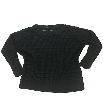 $19.88 • Buy Express Womens Size XS Oversized Off The Shoulder Sweater Top Black 
