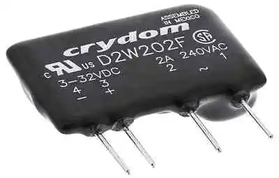 Crydom D2W202F Solid State Relay 3-32VDC Trigger 2A 240V AC Load Zero Crossing • £19.99