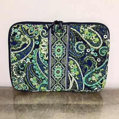 Vera Bradley Rhythm & Blues Zip Top Laptop Computer Travel Sleeve 17 X12  • $38