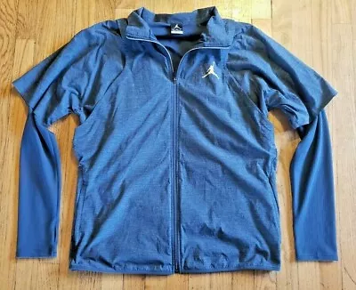 MICHAEL JORDAN Jumpman Men's Light Blue Nylon Dry-Fit Long Sleeve JACKET | XL • $21.25