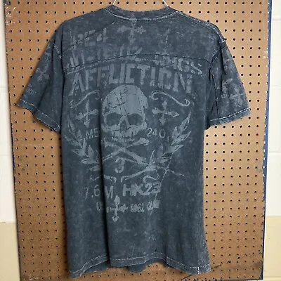 Affliction T-shirt Mens XL MMA Elite Tapout Y2K Grunge Emo Black • $23.80