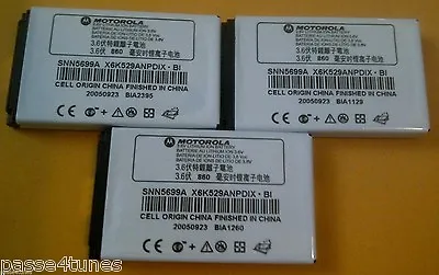 3X NEW MOTOROLA SNN5699A BATTERY FOR C353 T720 ROKR E1 V810 Free SHIPPING • $10.40