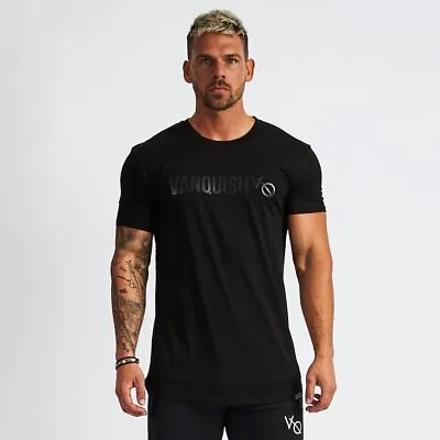 Men Vanquish Fitness Street Tops Oversize Shortsleeve T-Shirt Running Outdoor UK • £18.67