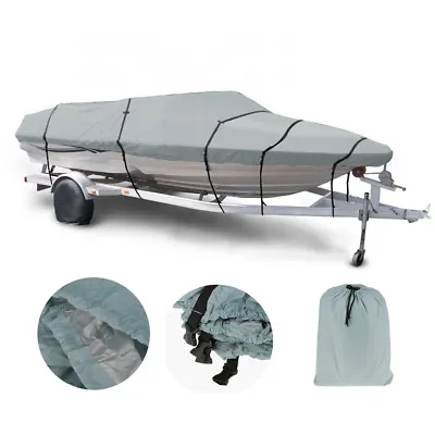 £69.58 • Buy 17ft-19ft Heavy Duty Speedboat Waterproof Fishing Ski Boat Cover Accessories