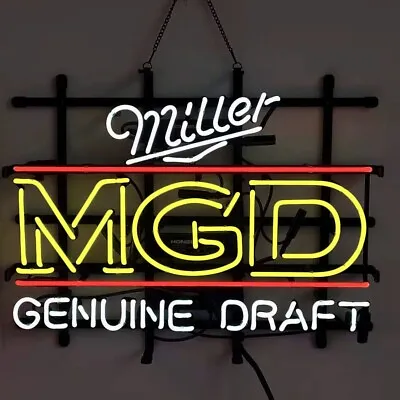 Miller Genuine Draft Beer Neon Sign 20 X16  Beer Bar Pub Man Cave Wall Decor • $143