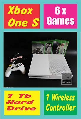 Xbox One S 1 Tb Disc Version 6 Games & Wireless Controller (14246) • $199.95