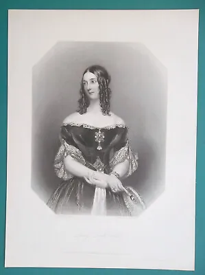 LADY DUFFERIN Of Queen Victoria Royal Court - SUPERB 1840 Antique Print • $44.95