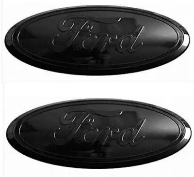 $19.19 • Buy 2004-2016 2pcs. Ford Emblem 9 Inch F150 Front Grill / Tailgate Full Black