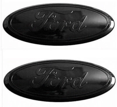 $19.19 • Buy 2004-2016 2pcs. Ford Emblem 9 Inch F150 Front Grill / Tailgate Full Black