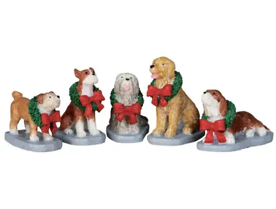 Lemax -Christmas Pooch -Holiday Village Accent -Set Of 5 Decorative Dogs • $14.75