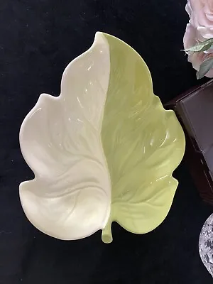 Vintage Carlton Ware Decorative Leaf Shape Dish Two Colour - 22.5cm • $24.50