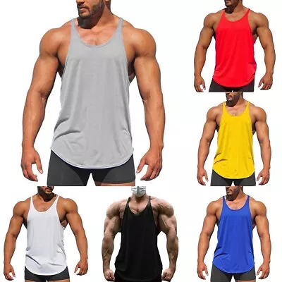 High Quality Vest T Shirt Tank Tops Undershirt Gym Mens Muscle Slim Fit • £11.64