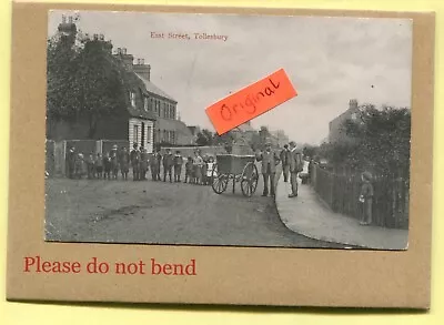 Original Postcard East Street Tollesbury Essex Hand Cart & Children In Street • £14