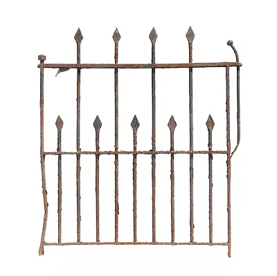 Antique Wrought Iron Gate With Hand Pounded Finials 32.5 X 29 • $275