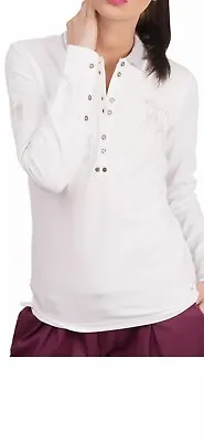 LA MARTINA White Piquet Polo Shirt Top Size 4/ M-L. • $70
