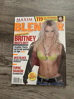 Blender Magazine #23 Jan/Feb 2004 Britney Spears Cover! Tupac Facts Article! • $19.99