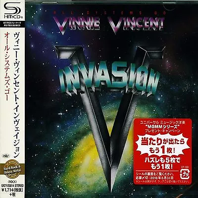 VINNIE VINCENT INVASION - ALL SYSTEMS GO  Japan Jewel Case SHM - CD - UICY-25614 • $30.95
