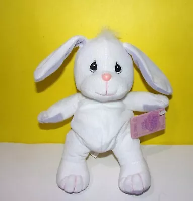 Precious Moments Enesco Tender Tails Bean Plush White Bunny Lavender Ears W/ Tag • $7.63