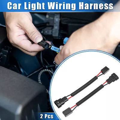 2 Pcs 9006 Male To H7 Female Car Extension  Headlight Wire Socket • $9.49