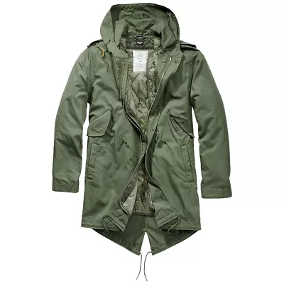 £124.95 • Buy Brandit M51 US Parka Urban Lining Fishtail Mens Cotton Casual Outdoor Olive