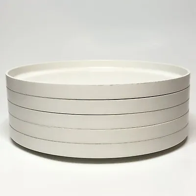 Heller Massimo Vignelli Set Of 5 White Stackable Dinner Plates 9.75  Plastic MCM • $54