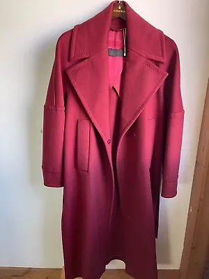 Max Mara  Red  Overcoat Worn Once Us Med • $225