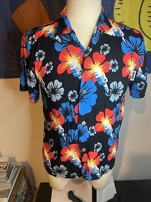 MAMBO LOUD SHIRT 90's Cherry Blossom Spark Plugs. Coconut Buttons Size 12 • $95