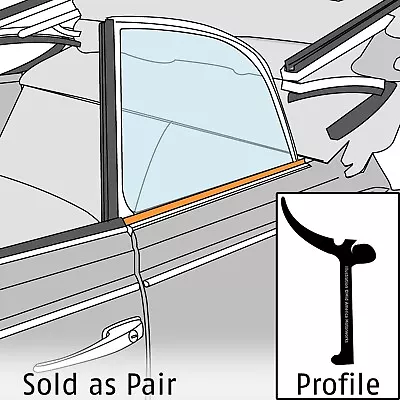 2pc Outer Quarter Window Scrapers For 1965-79 Type 1 VW Super / Beetle Con Sedan • $29.95