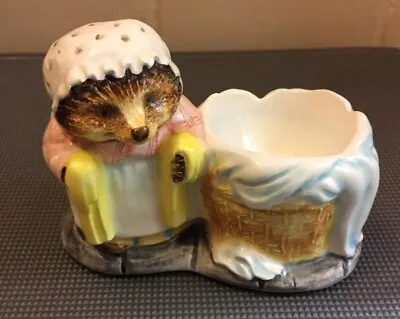 Vintage ENESCO Beatrix Potter Ceramic Mrs Tiggywinkle Hedgehog Easter Egg Cup • £12.75