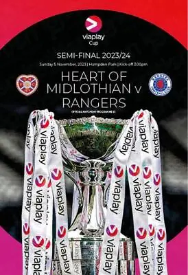 * Scottish League Cup Semi Final Football Programmes - Choose From List * • £7.99