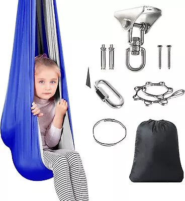 £34.19 • Buy Kids Swing Sensory Therapy Hammock Hanging Chair Home Yoga Aerial Home Indoor