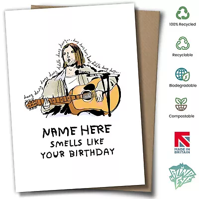 Kurt Cobain Personalised Birthday Card Fan Art Nirvana Unplugged Unofficial • £3.49