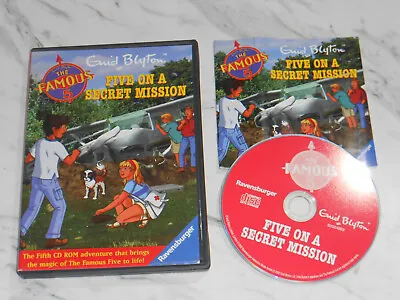 *THE FAMOUS FIVE : FIVE ON A SECRET MISSION PC CD-ROM  Enid Blyton Adventure (m) • £7.95