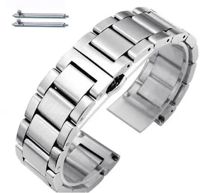 Stainless Steel Brushed Metal Replacement Watch Band Strap Butterfly Clasp #5071 • $17.95